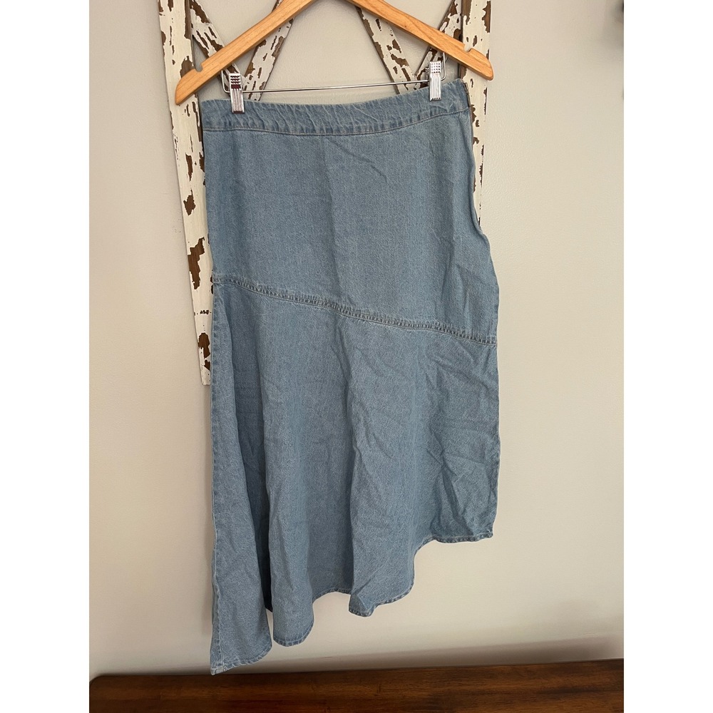 Lone Star Denim Asymmetrical Midi Skirt‎ Size Medium